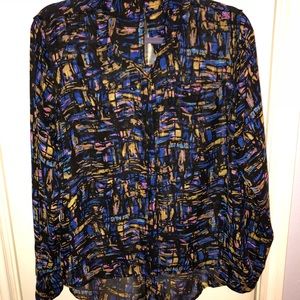 Multicolored button up shirt